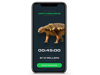 Auction auction dinosaur iphone jurassic jurassic world mockup ux