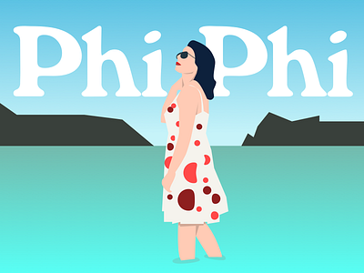 Vacation "Photo" from Phi Phi Island artwork illustration ocean phiphi phiphiisland sea thailand tour travel vector wife