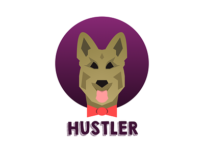 Hustler Logo 🐕 artwork branding dog doggy elegant german shepherd gradient gsd icon logo
