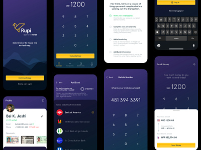 Send Money Dashboard artboard design fintech ios app iphone app mobile app money transfer sketchapp uiux