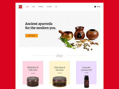 Laavanya Luxury Ayurveda redesign brand cosmetics desktop ecommerce homepage landing page online shopping product redesign shop website