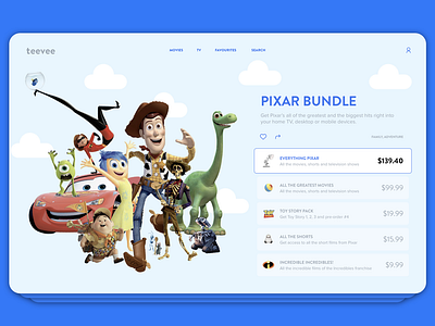 TV Subscription UI apple tv catalog chromecast films mobile movie pixar purchase sketchapp television tv tv ui ui design uiux uiuxdesign