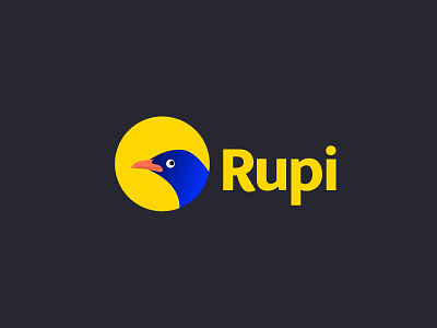 Rupi Bird Logo bird black brand design brand identity branding flat flat design logo logo design logotype