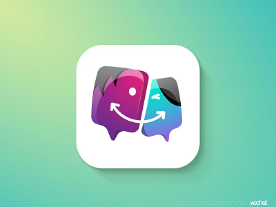 Wochat icon app icon app logo chat chat logo flat glossy icon logo modern modern logo