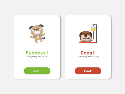 Daily UI challenge #011 — Flash Message (Error/Success) 011 app daily 100 daily challange dailyui dailyui 011 design design app dog error success typography ui