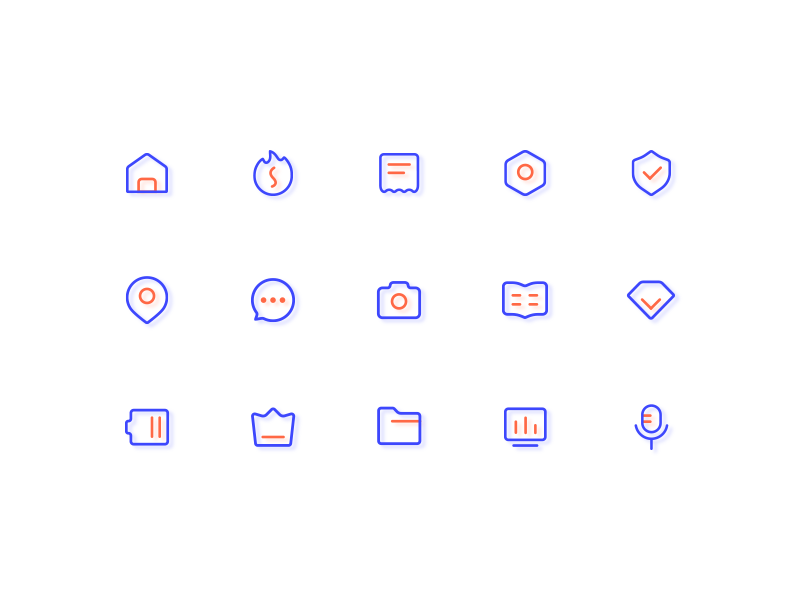Double color icon by Infinite on Dribbble