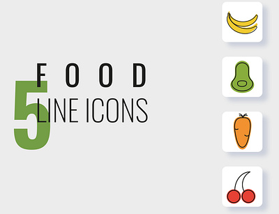 food app design food healthy food icons