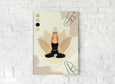 Poster for yoga studio design illustration poster yoga