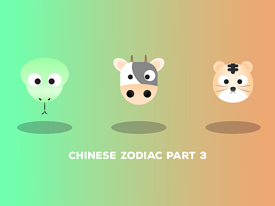 Chinese Zodiac Icon : Part 3 animal branding design flat fun icon illustration logo ui vector