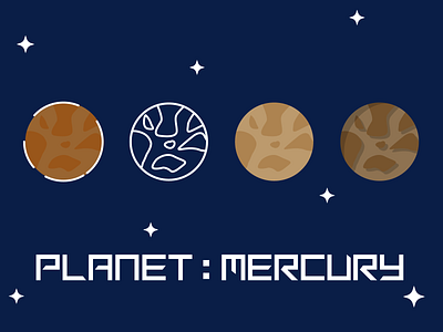 Planet Icon : Mercury flat icon mercury outline planet