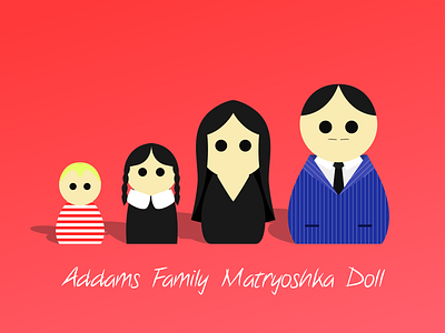 Matryoshka Doll : Addams Family addams family fanart flat icon matryoshka