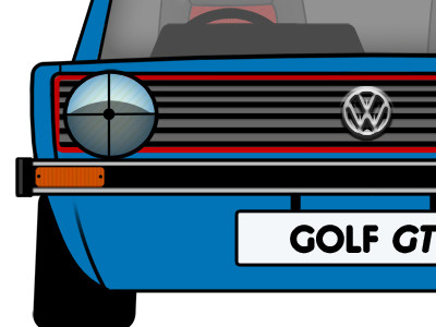 Cartoon Golf blue cartoon drawing golf gti line art