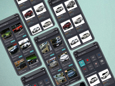Car Buying And Sell App. (Dark mode)