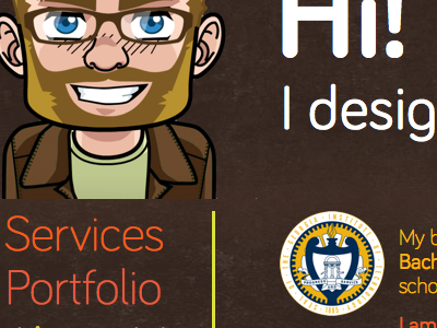 Site redesign brown illustrated portfolio simple