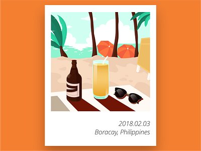 Yummy holidays in Boracay food graphic holiday illustration travel