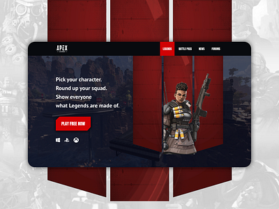 Apex Legends website redesign