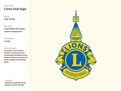 Lions club - Logo design branding logo