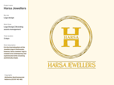 Harsa Jewellers branding logo