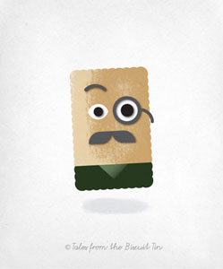 General Custard biscuits british copywriting design illustration