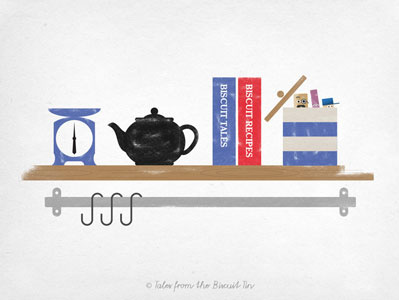 Tales from the Biscuit Tin biscuits british copywriting design illustration