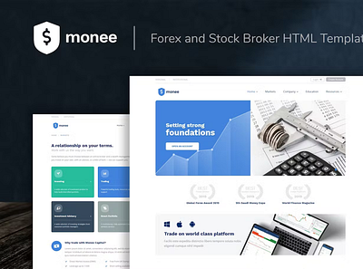 Monee - Forex & Stock Broker HTML Template illustration