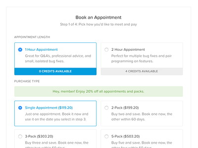 Book An Appointment Modal appointment book modal options pricing schedule slot table time