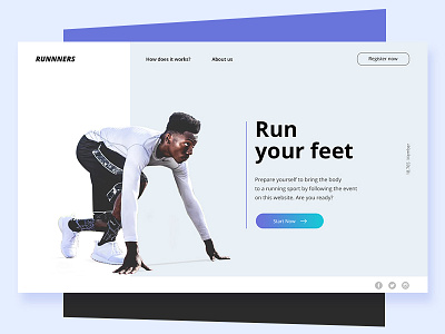 Runners Landing Page UI Concept