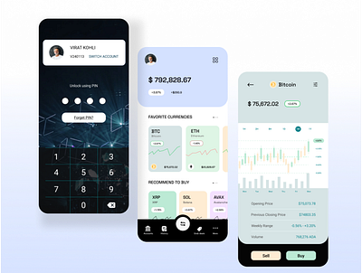 Crypto Trading App | Crypto Currency app crypto app design graphic design mobile app ui ux