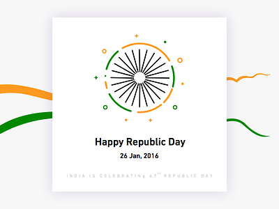 Republic Day - Day #18 clean daily day 18 free india info card republic day sketch ui web