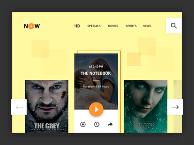 Online Movies - Day #23 clean daily day 23 free movies online sketch ui web website