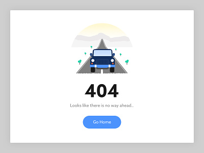404 404 blocker browser error hills illustration jeep morning rise road typography