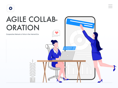 Agile collaboration illustration website