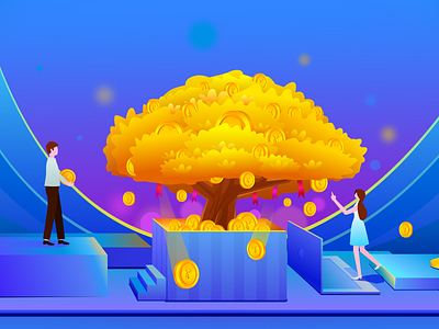 money tree illustrate illustration