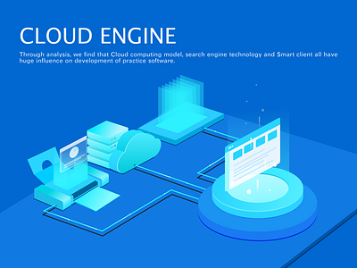 Cloud engine illustration