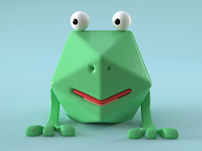 The frog 🐸 3d 3d animation 3d art absract animals c4d eyeball illustration lighting octane realistic