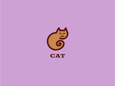 Animals - Cat animal cat cute design flat graphic illustration logo vector