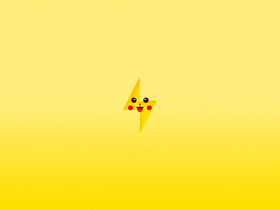 Pokemon Elements - Pikachu bolt cute design flat graphic icon illustration lightning logo pikachu pokemon thunder vector