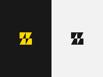 Letter Z Thunderbolt Logo Design design electric flat graphic icon letter z lettermark lightning logo shape symmetrical thunderbolt vector