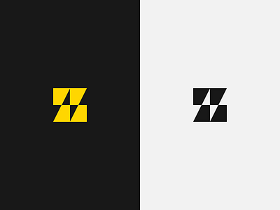 Letter Z Thunderbolt Logo Design design electric flat graphic icon letter z lettermark lightning logo shape symmetrical thunderbolt vector
