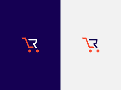 Letter "R" & Cart Logo Design