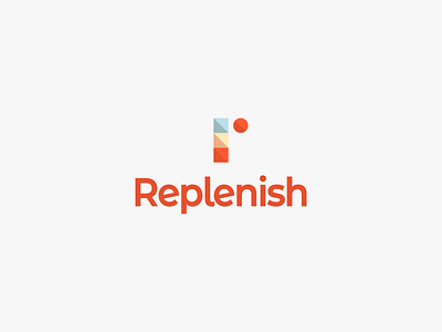 Replenish Logo Design branding design flat geometric graphic logo modern shapes vector