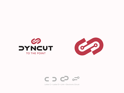 Dyncut Logo Design branding design dns dyncut flat graphic internet ip link logo service url vector web