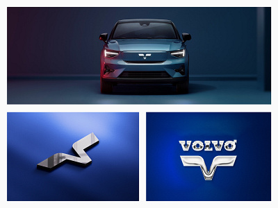 Volvo Logo Redesign Concept branding car concept design electric flat fresh graphic industry letter v logo new vector vehicle volvo