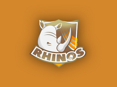 Rhinos e-sports logo design animal color design e sports gaming logo mascot rhino