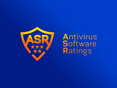 ASR Logo Design antivirus design flat illustration logo ratings software vector website