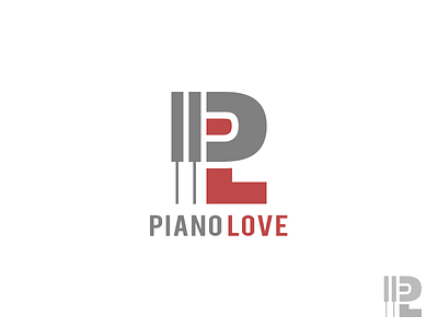 Piano Love logo design design flat logo love piano vector