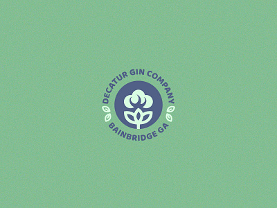 Decatur Gin Logo Design branding cotton design flat gin illustration logo stamp vector