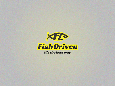 Fish Driven logo design design fish flat illustration logo sea water