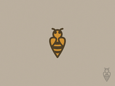 Bee logo bee hive honey insect logo wings