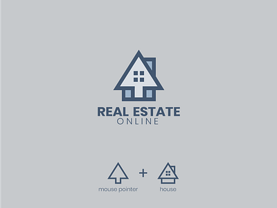 Real Estate Online logo concept art business company design flat home house illustraion logo online real estate realestate sales vector